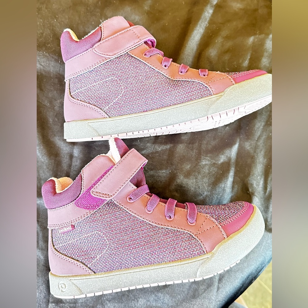 Never worn Pediped girls purple glitter tennis shoes